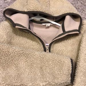 Lands’ End Nubby oatmeal coat